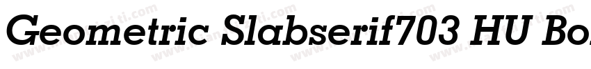 Geometric Slabserif703 HU Bold字体转换